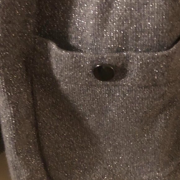 NWT ANNE KLEIN Sparkling  Heather Grey Open Jacket-XS - Picture 7 of 11